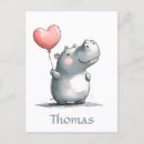 Recherche de hippo cartes postales Illustration