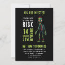 Search for zombies birthday invitations Horror