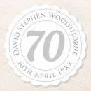 Search for 70th birthday coasters Seventy