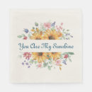 Search for you are my sunshine napkins Watercolor