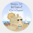 Search for baby boy birthday stickers First