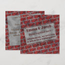 Search for brick wall invitations Red