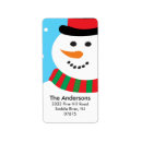 Search for winter snowman return address labels Modern