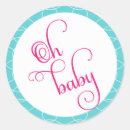 Search for pink chevron baby shower stickers White