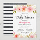 Recherche de rayure florale invitations Mother to be