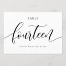 Search for 14 table cards Black and white