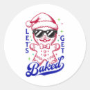 Search for funny baking stickers Santa