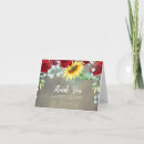 Search for sunflower wedding thank you cards Rustic