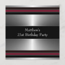 Search for red and black 21st birthday invitations Party