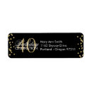 Search for fabulous 40 return address labels Black