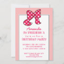Search for polka dot bow invitations For kids
