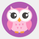 Search for cute pink cartoon bird stickers Owl