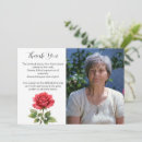 Search for red rose funeral invitations In loving memory