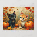 Search for thanksgiving cat postcards Autumn