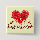 Search for just married buttons Marriage