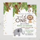 Search for colors birthday invitations Wild one