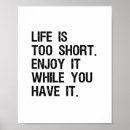 Recherche de la vie trop courte posters Inspiration