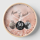 Search for silver wedding anniversary clocks Glitter