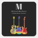 Search for music lessons stickers Guitarist