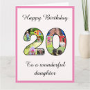 Search for 20th birthday cards Daughter