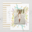 Search for watercolor flowers graduation invitations Summer