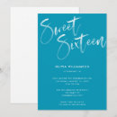 Recherche de ocean sweet 16 invitations Bleu océan