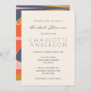 Search for blue red bridal shower invitations Modern