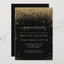 Search for black and gold engagement party invitations Calligraphy