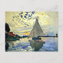 Recherche de petit bateau cartes postales Claude monet