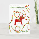 Search for dala horse christmas cards God jul