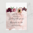 Search for burgundy floral save the dates Marsala