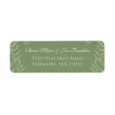Search for olive green return address labels Vintage