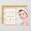 Recherche de pink and gold 1ans anniversaire invitations Premier anniversaire de naissance