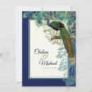 Recherche de paon bleu invitations Aquarelle