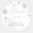 Search for snowflake thank you stickers Watercolor