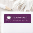 Search for black and purple return address labels Stylish