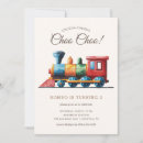 Search for train 2nd birthday invitations Watercolor