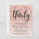 Search for champagne 30th birthday invitations Thirtieth