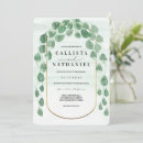 Search for eucalyptus and gold wedding invitations Botanical garden