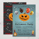Search for monsters halloween invitations Scary