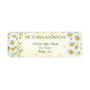 Search for yellow daisy return address labels Watercolor