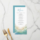 Search for beach wedding menus Watercolor
