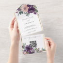 Search for purple lavender gold wedding invitations Qr code rsvp