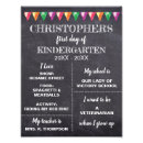 Search for first day of school sign posters Kindergarten