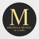 Search for save the date gold stickers Initial