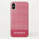 Search for red and white gingham pattern iphone cases Chequered