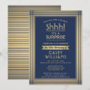 Search for mens blue and gold birthday invitations Elegant