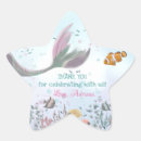 Search for fish shaped stickers Under the sea