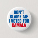 Search for vote for me buttons Kamala