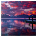 Recherche de paysage paysage carreaux Crépuscule